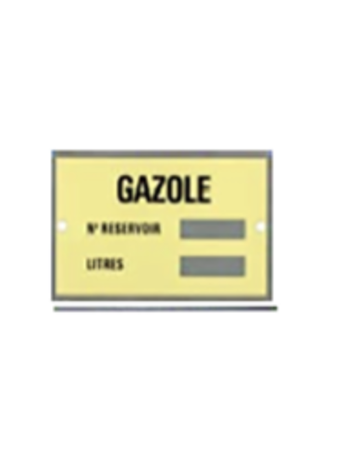 Plaques produits GAZOLE