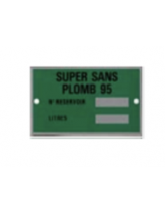 Plaques produits SANS PLOMB 95