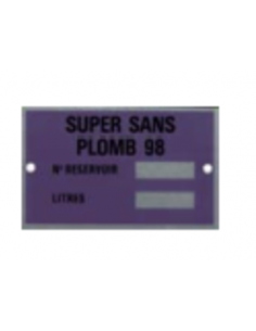 Plaques produits SUPER SANS PLOMB 98