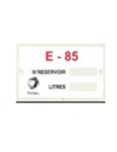Plaques produits E85 logo TOTAL