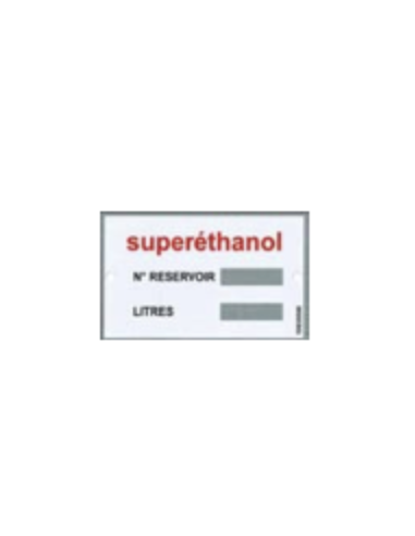 Plaques produits superéthanol