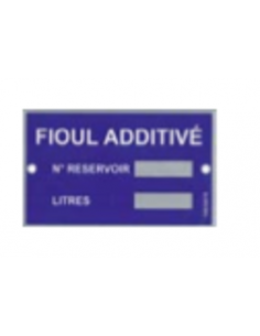 Plaques produits FIOUL ADDITIVE
